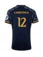 Real Madrid Eduardo Camavinga #12 Venkovní Dres 2023-24 Krátký Rukáv